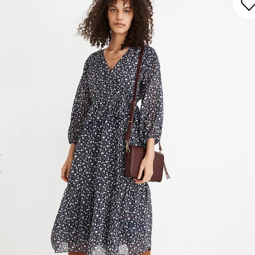 Madewell Tie Waist Midi Dress Harvest Vine